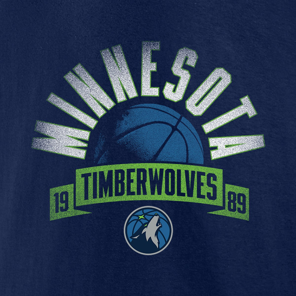 Navy Minnesota Timberwolves Women's '90s Graphic V-Neck T-Shirt | NBA