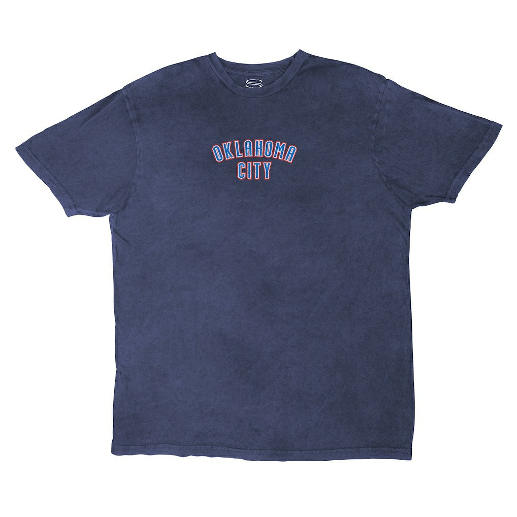 Denim Oklahoma City Thunder Stadium Essentials Unisex Get Back Oversized Vintage Wash T-Shirt | NBA