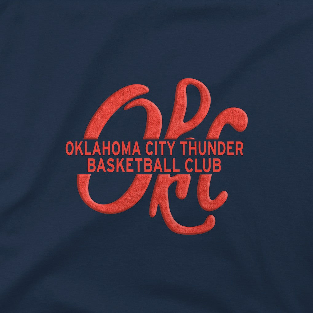 Navy Oklahoma City Thunder Stadium Essentials Unisex Thunder Up Urban T-Shirt | NBA