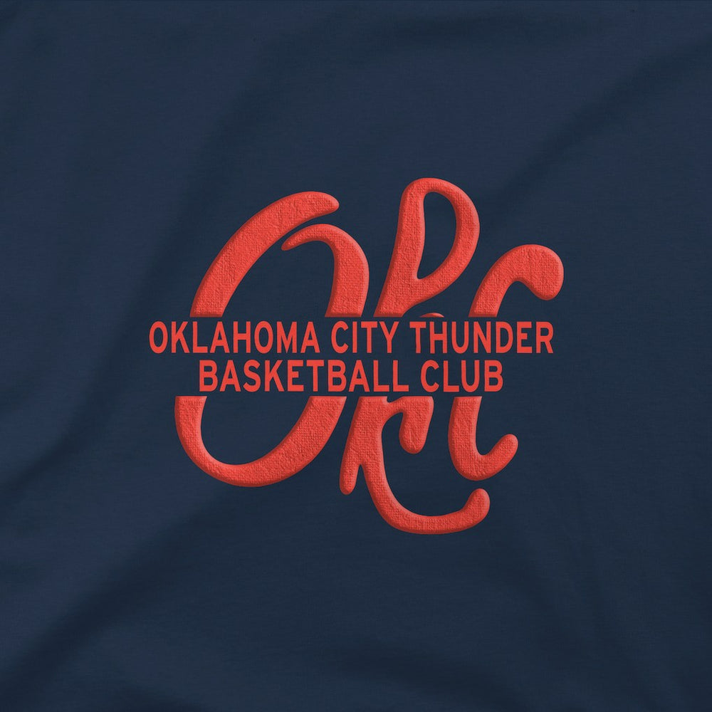 Navy Oklahoma City Thunder Stadium Essentials Unisex Thunder Up Urban T-Shirt | NBA