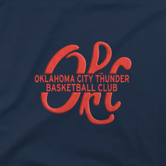 Navy Oklahoma City Thunder Stadium Essentials Unisex Thunder Up Urban T-Shirt | NBA
