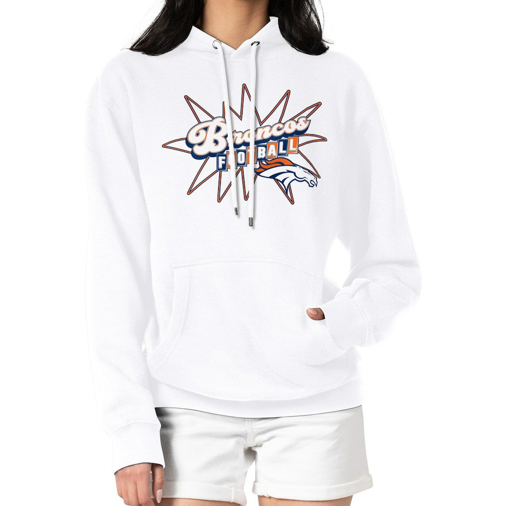 Denver Broncos Starter Women's Drive-In Sign Pullover Hoodie | NFL Discount