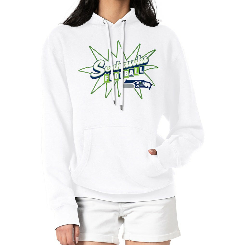 Seattle Seahawks Starter Women's Drive-In Sign Pullover Hoodie | NFL US
