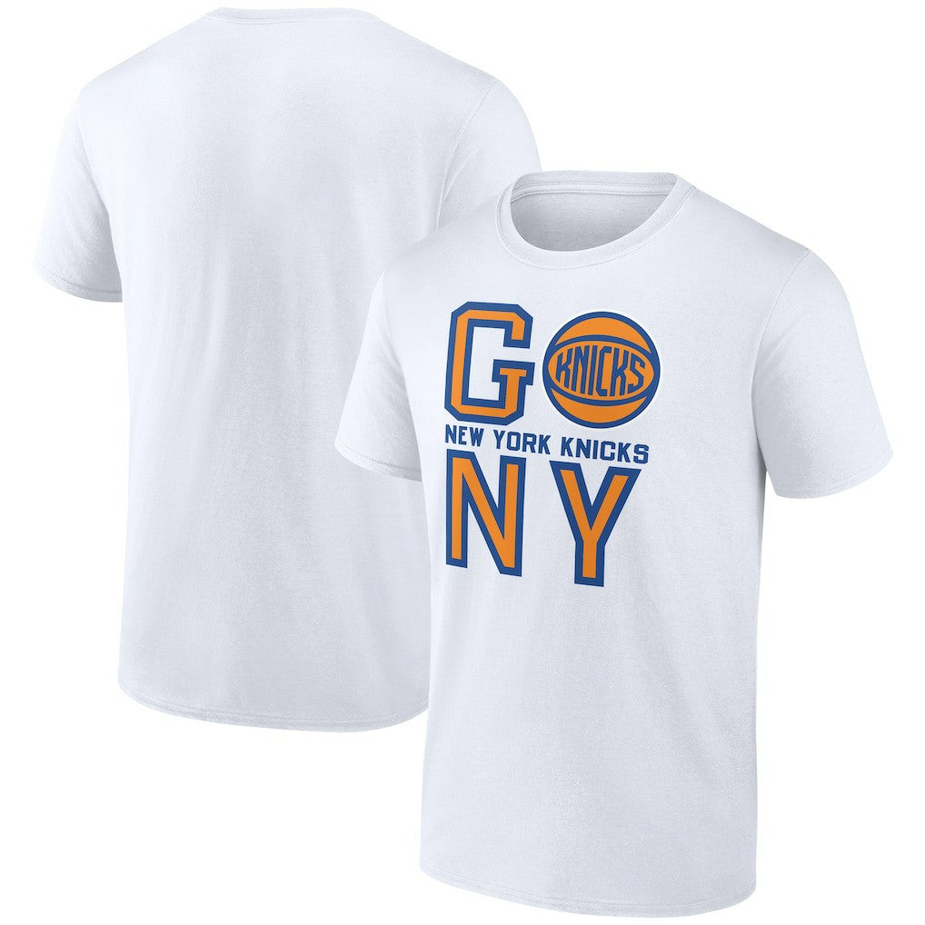 White New York Knicks Go NY T-Shirt | NBA