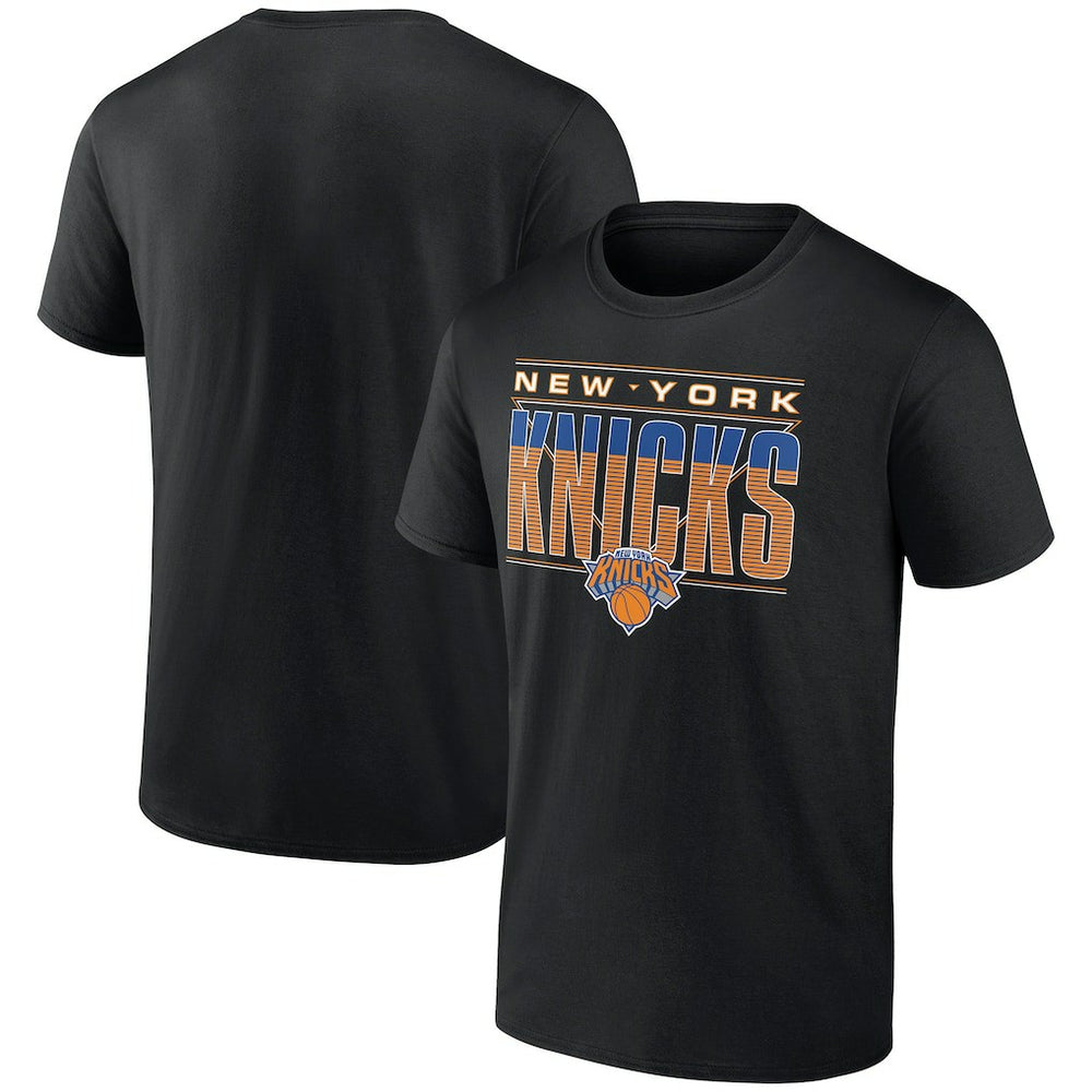 Black New York Knicks Striped T-Shirt | NBA