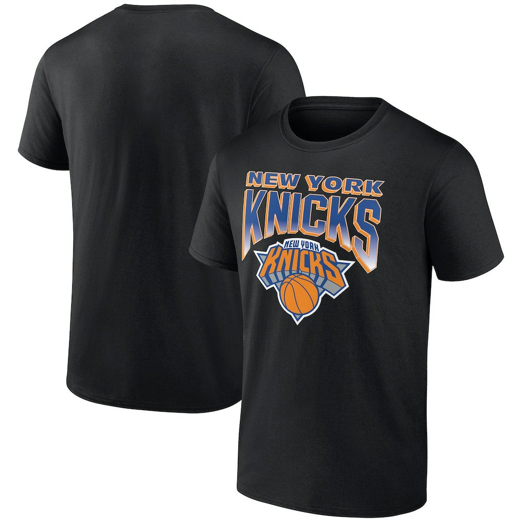 Black New York Knicks Block Front T-Shirt | NBA