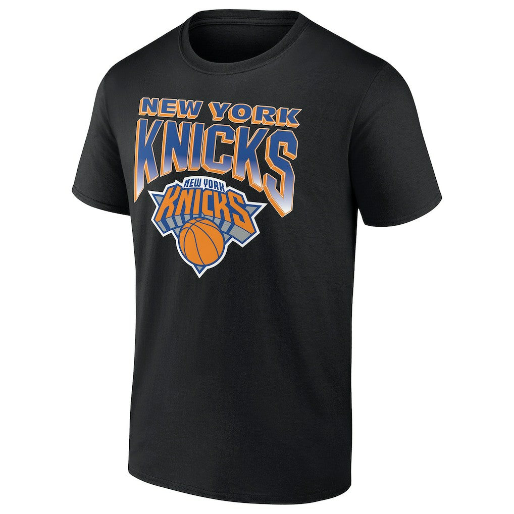 Black New York Knicks Block Front T-Shirt | NBA
