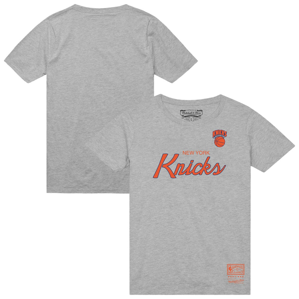 Heather Gray New York Knicks Big & Tall Hardwood Classics Vintage Wordmark T-Shirt | NBA