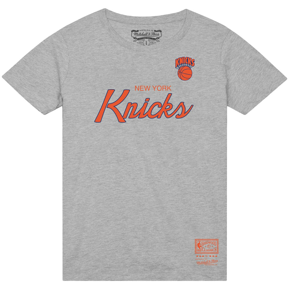 Heather Gray New York Knicks Big & Tall Hardwood Classics Vintage Wordmark T-Shirt | NBA