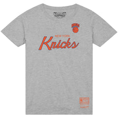 Heather Gray New York Knicks Big & Tall Hardwood Classics Vintage Wordmark T-Shirt | NBA