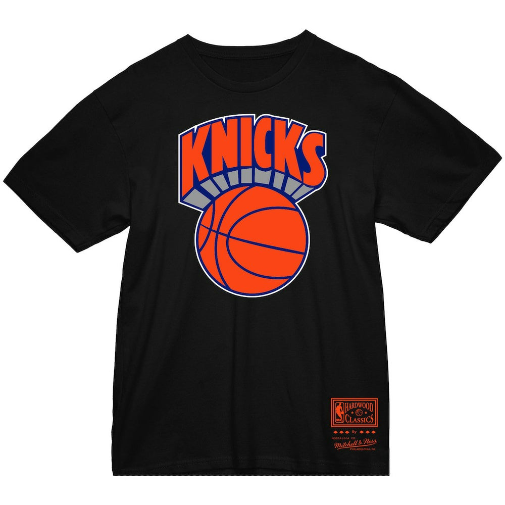 Black New York Knicks Big & Tall Hardwood Classics Vintage Logo T-Shirt | NBA
