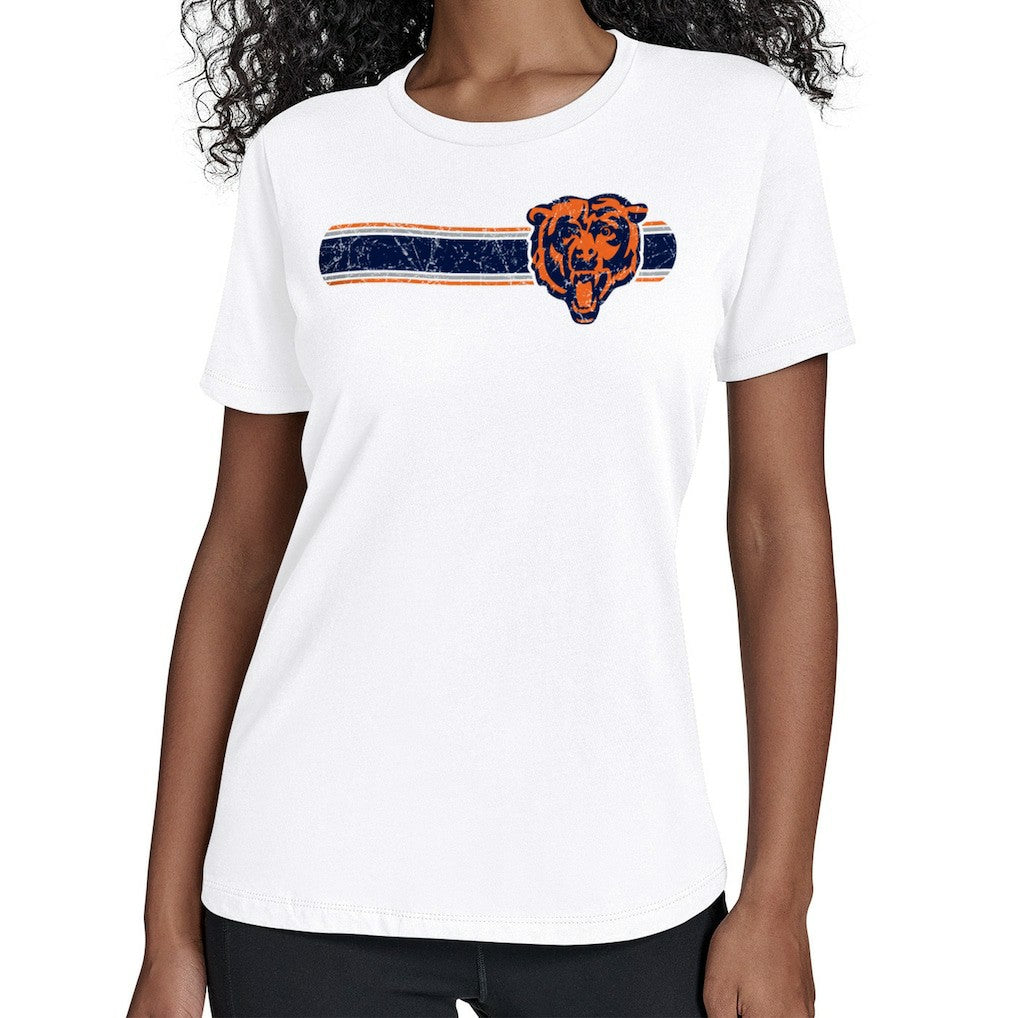 Chicago Bears Starter Women's Team Stripe T-Shirt | NFL On sale
