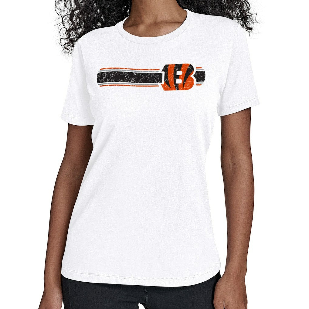 Cincinnati Bengals Starter Women's Team Stripe T-Shirt | NFL US