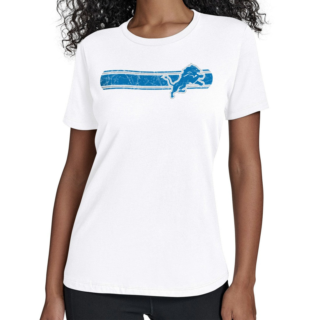 Detroit Lions Starter Women's Team Stripe T-Shirt | NFL Sale