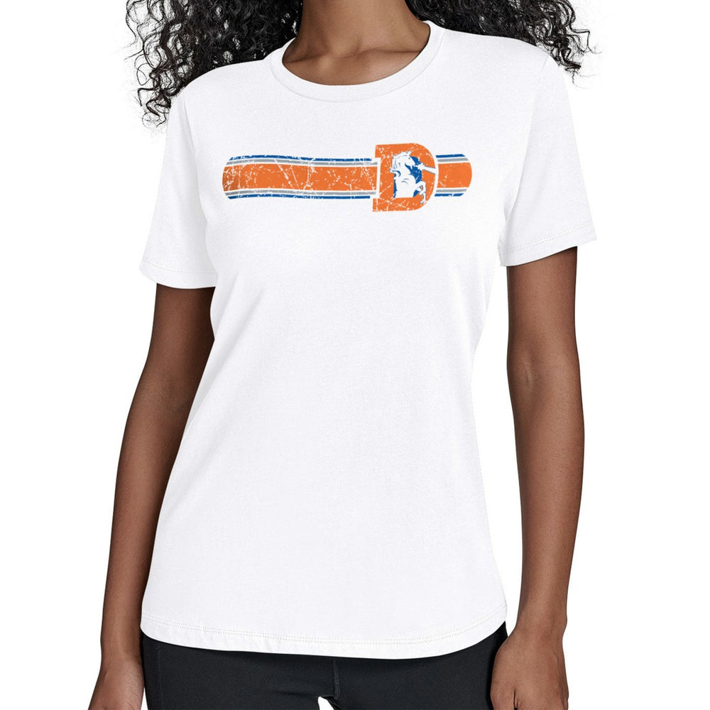 Denver Broncos Starter Women's Throwback Team Stripe T-Shirt | NFL US