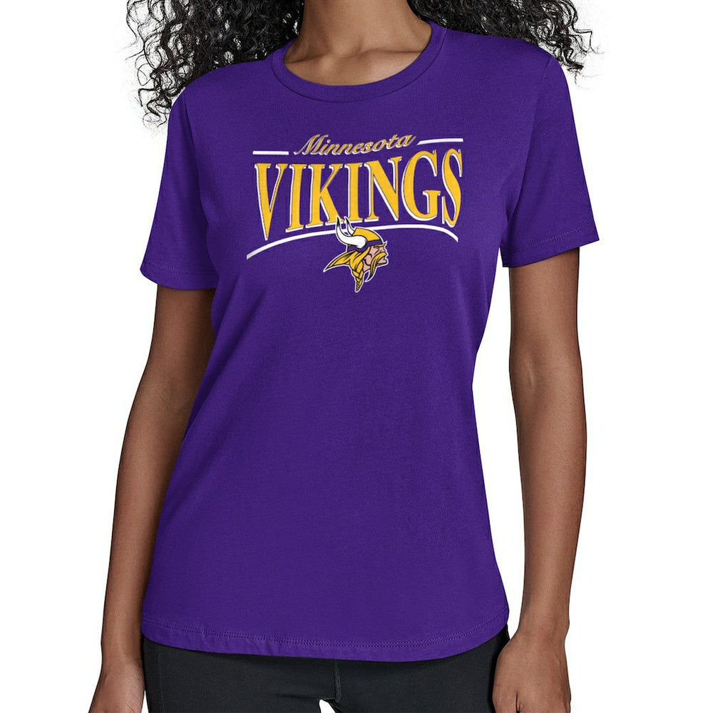 Minnesota Vikings Starter Women's Arch Stripe T-Shirt | NFL Outlet