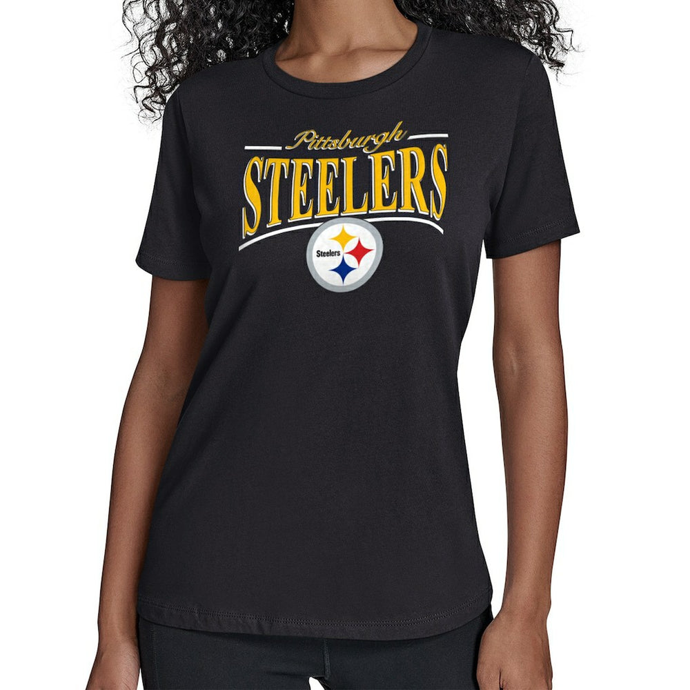 Pittsburgh Steelers Starter Women's Arch Stripe T-Shirt | NFL Discount