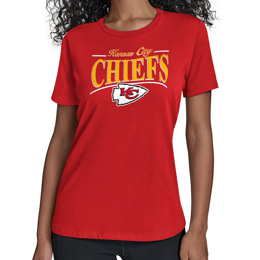 Kansas City Chiefs Starter Women's Arch Stripe T-Shirt | NFL Hot