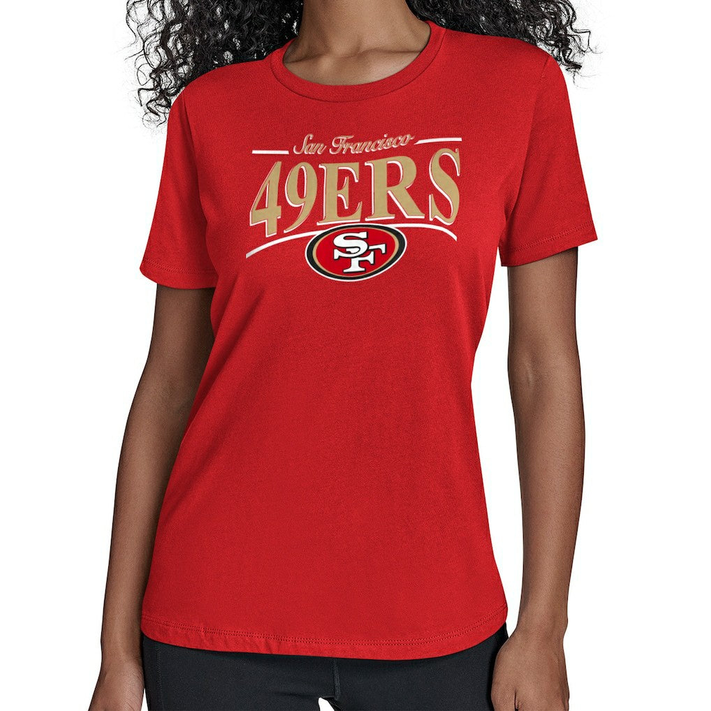 San Francisco 49ers Starter Women's Arch Stripe T-Shirt | NFL New