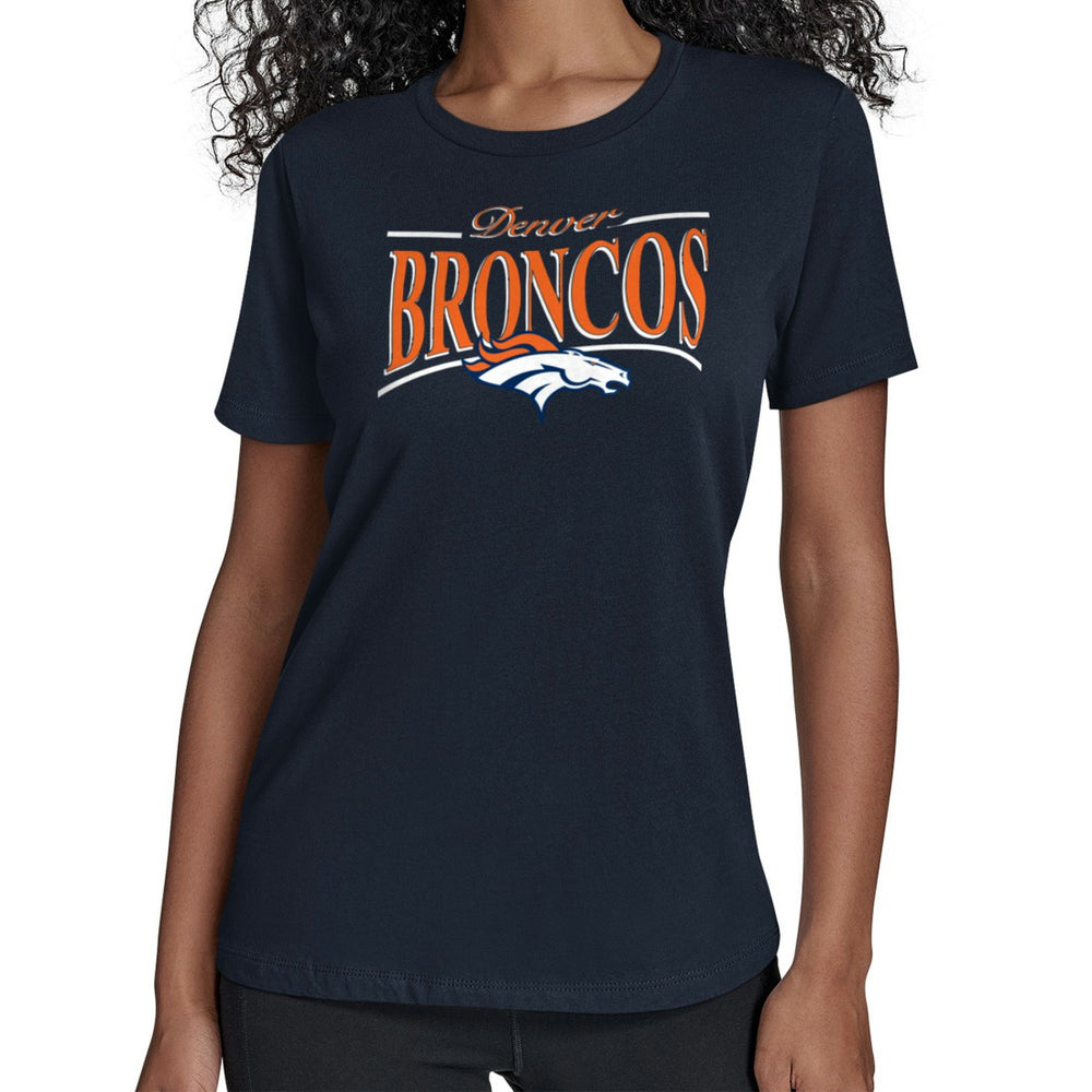 Denver Broncos Starter Women's Arch Stripe T-Shirt | NFL Outlet