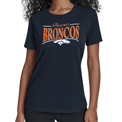 Denver Broncos Starter Women's Arch Stripe T-Shirt | NFL Outlet