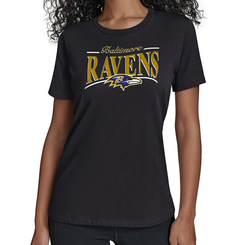 Baltimore Ravens Starter Women's Arch Stripe T-Shirt | NFL Sale