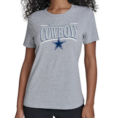 Dallas Cowboys Starter Women's Arch Stripe T-Shirt | NFL New