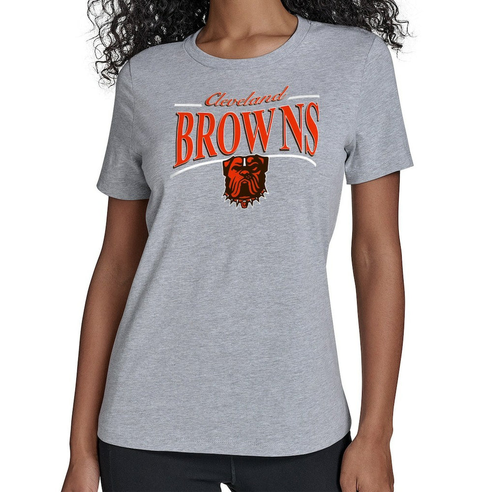 Cleveland Browns Starter Women's Arch Stripe T-Shirt | NFL Outlet