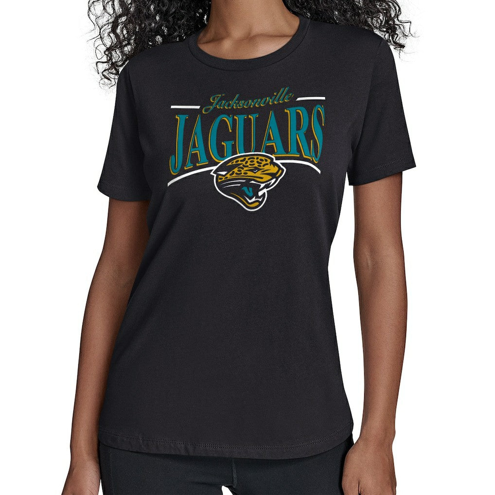 Jacksonville Jaguars Starter Women's Throwback Arch Stripe T-Shirt | NFL Hot