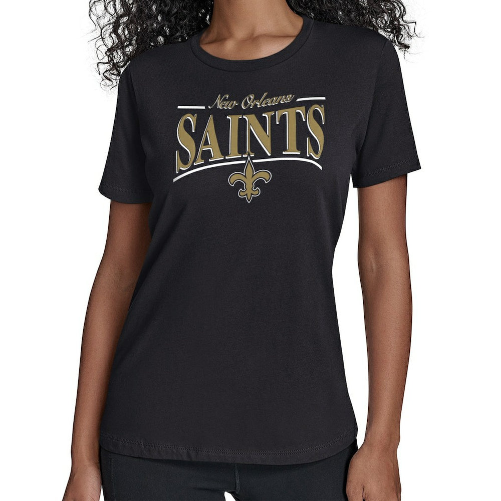 New Orleans Saints Starter Women's Arch Stripe T-Shirt | NFL US