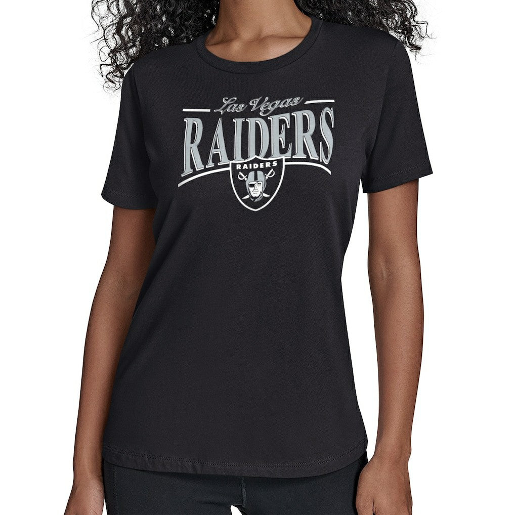 Las Vegas Raiders Starter Women's Arch Stripe T-Shirt | NFL Outlet