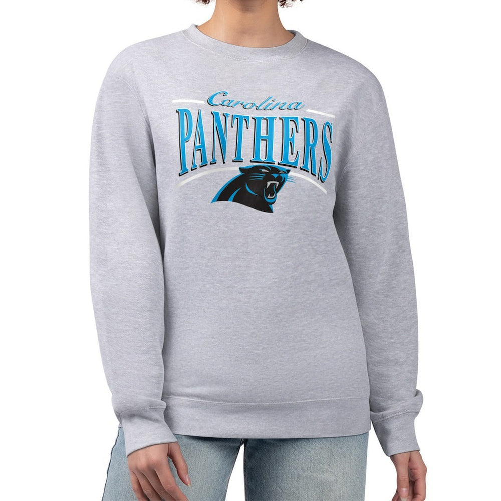 Carolina Panthers Starter Women's Arch Stripe Fleece Pullover Sweatshirt | NFL Near me