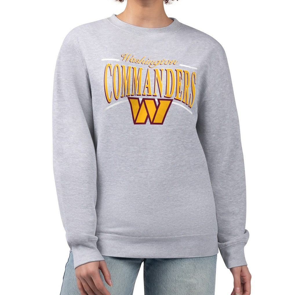 Washington Commanders Starter Women's Arch Stripe Fleece Pullover Sweatshirt | NFL Sale