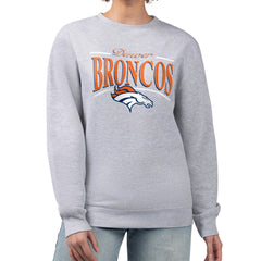 Denver Broncos Starter Women's Arch Stripe Fleece Pullover Sweatshirt | NFL Online