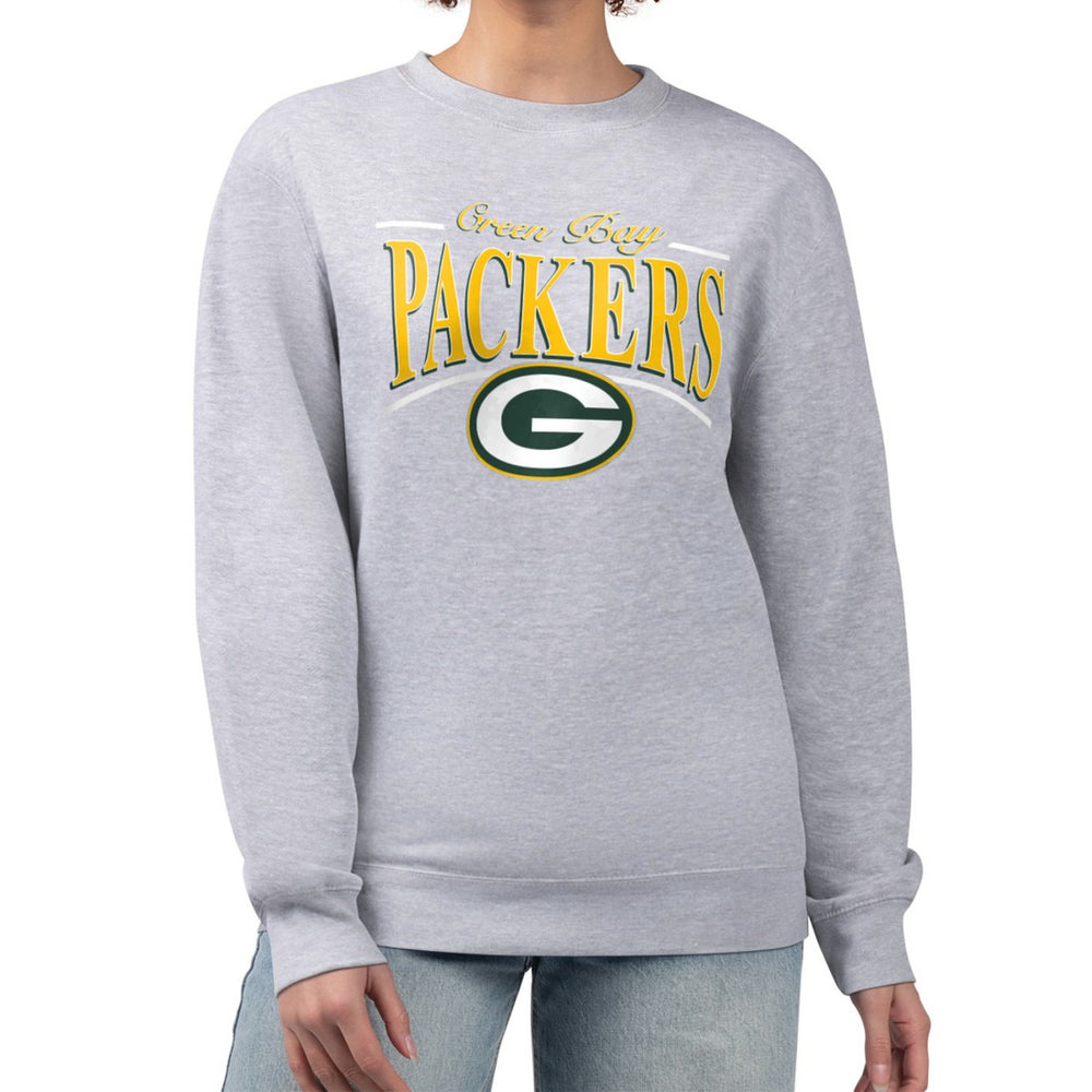 Green Bay Packers Starter Women's Arch Stripe Fleece Pullover Sweatshirt | NFL New