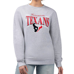 Houston Texans Starter Women's Arch Stripe Fleece Pullover Sweatshirt | NFL Discount