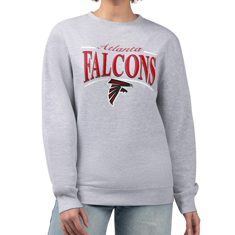 Atlanta Falcons Starter Women's Arch Stripe Fleece Pullover Sweatshirt | NFL US
