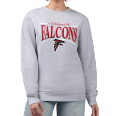Atlanta Falcons Starter Women's Arch Stripe Fleece Pullover Sweatshirt | NFL US