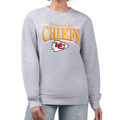 Kansas City Chiefs Starter Women's Arch Stripe Fleece Pullover Sweatshirt | NFL Online