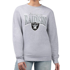 Las Vegas Raiders Starter Women's Arch Stripe Fleece Pullover Sweatshirt | NFL On sale