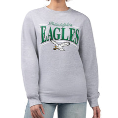 Philadelphia Eagles Starter Women's Throwback Arch Stripe Fleece Pullover Sweatshirt | NFL Near me