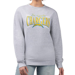 Los Angeles Chargers Starter Women's Arch Stripe Fleece Pullover Sweatshirt | NFL Discount