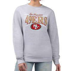 San Francisco 49ers Starter Women's Arch Stripe Fleece Pullover Sweatshirt | NFL Near me