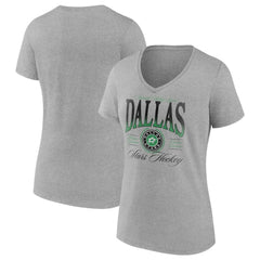 Dallas Stars Women's Retro Script V-Neck T-Shirt -  NHL T-shirts