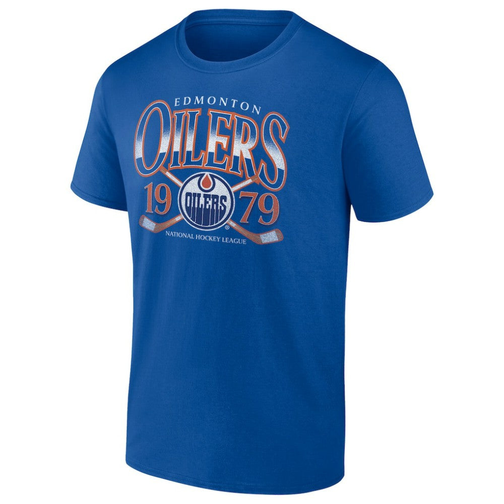 Edmonton Oilers Retro Cross Sticks T-Shirt -  NHL T-shirts