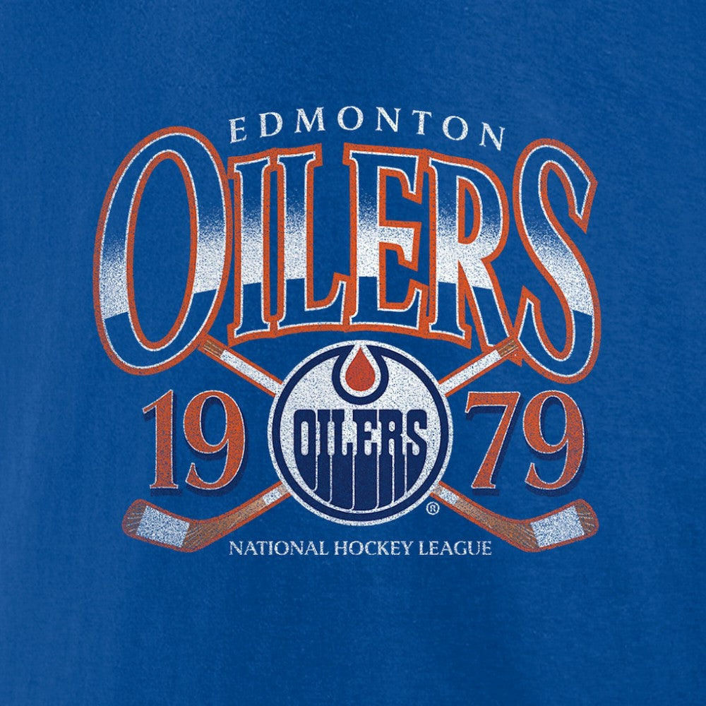 Edmonton Oilers Retro Cross Sticks T-Shirt -  NHL T-shirts