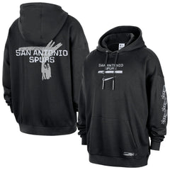 Black San Antonio Spurs Courtside Club Premium Hoodie | NBA