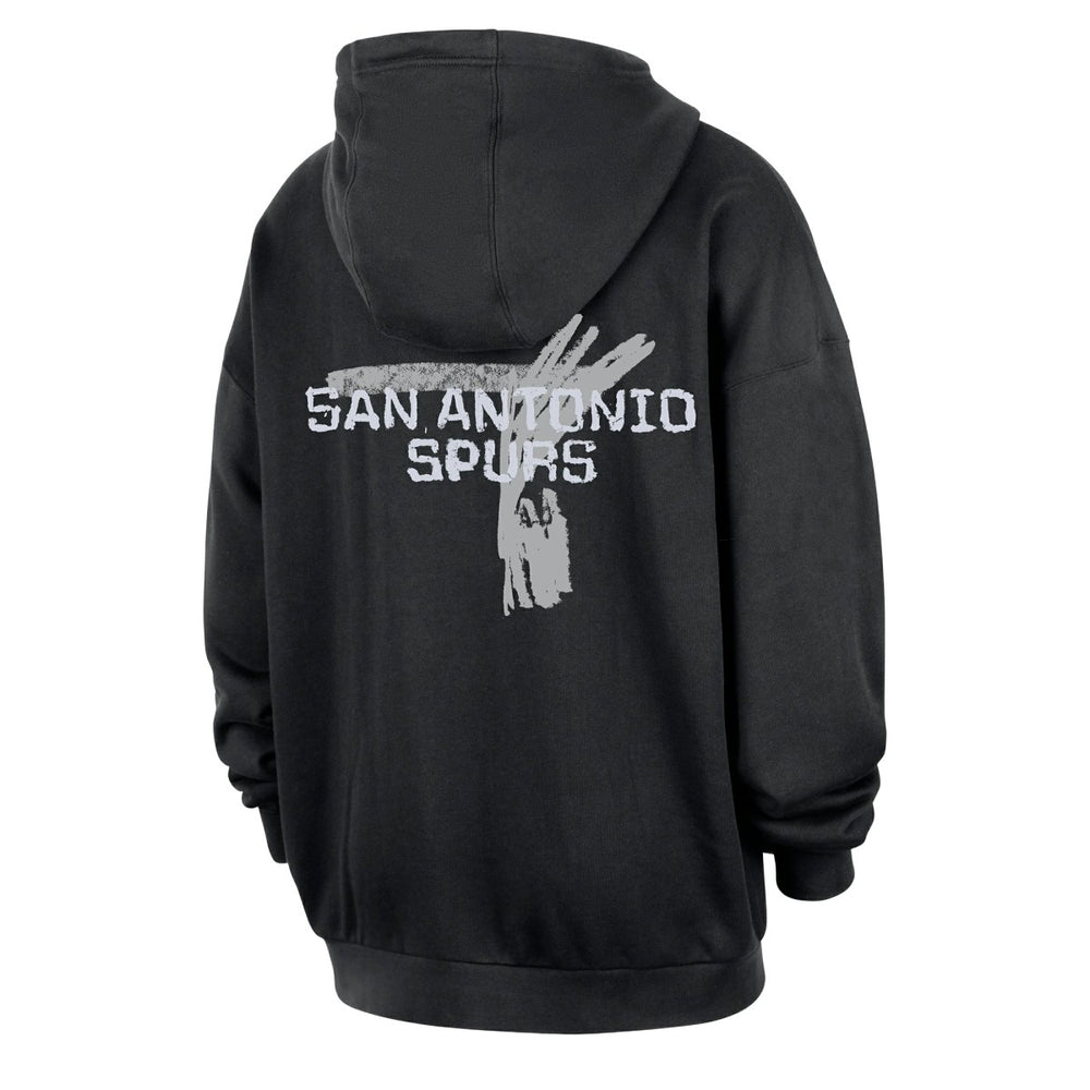 Black San Antonio Spurs Courtside Club Premium Hoodie | NBA