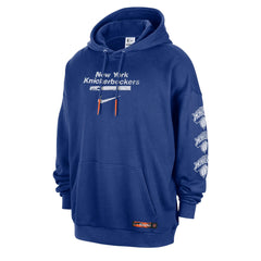Blue New York Knicks Courtside Club Premium Hoodie | NBA