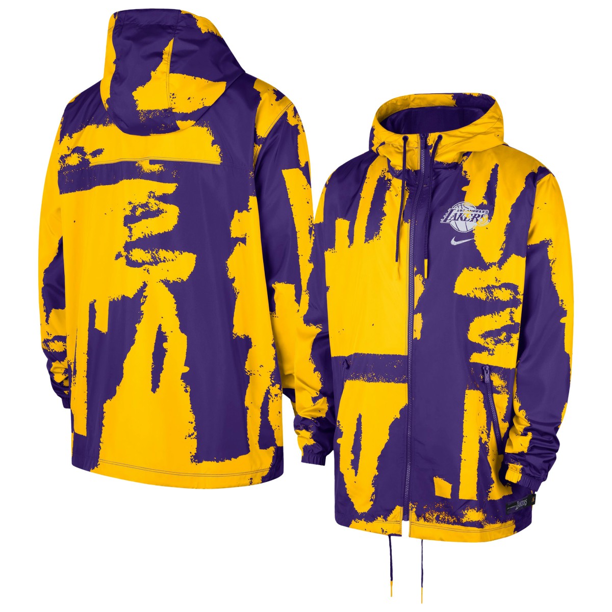 Purple Los Angeles Lakers Unisex Courtside Club Premium Woven Full-Zip Hooded Jacket | NBA